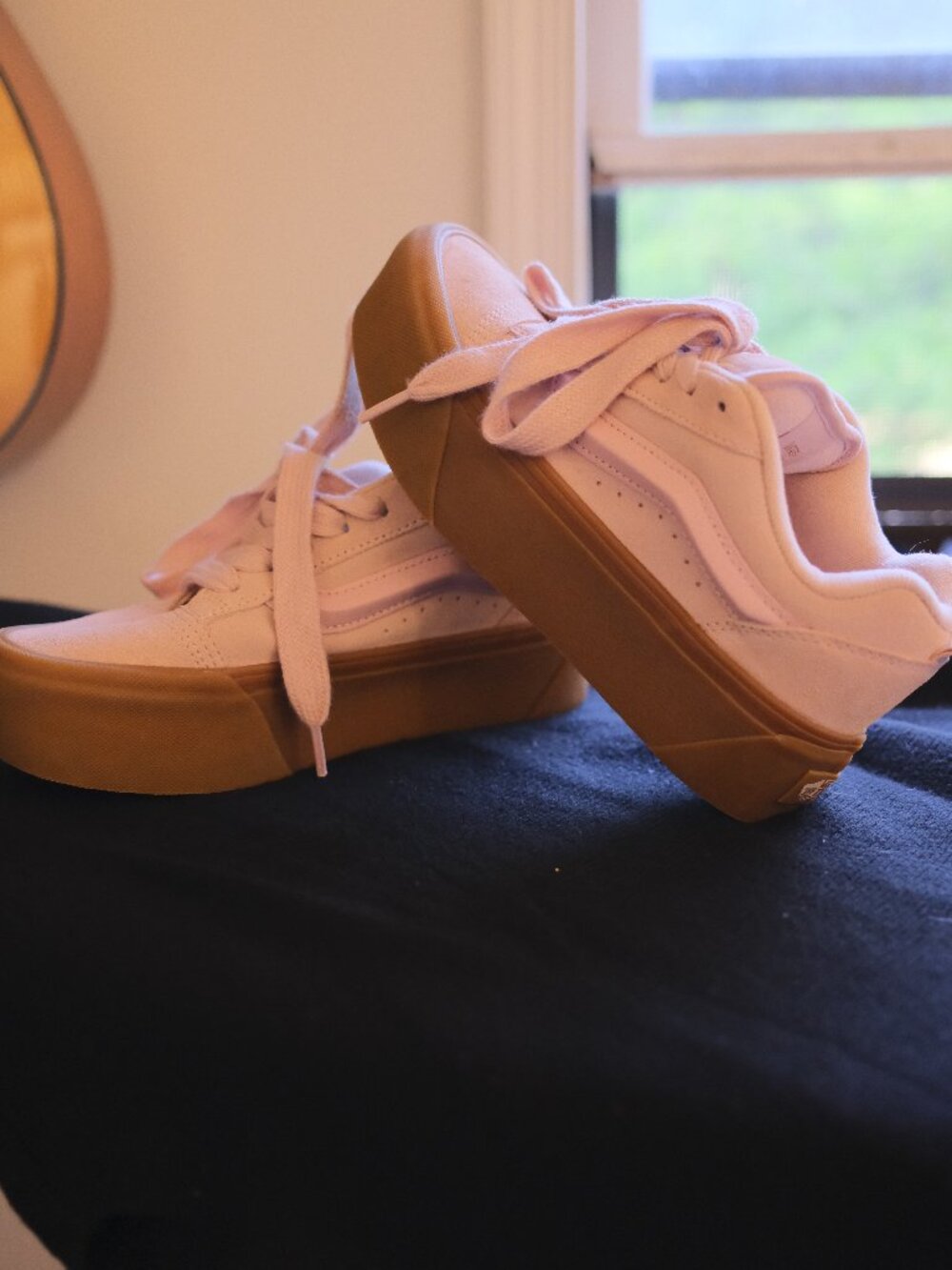 Vans Platform Old Skool Sneakers Light Pink Gum Sole Women’s Size 7